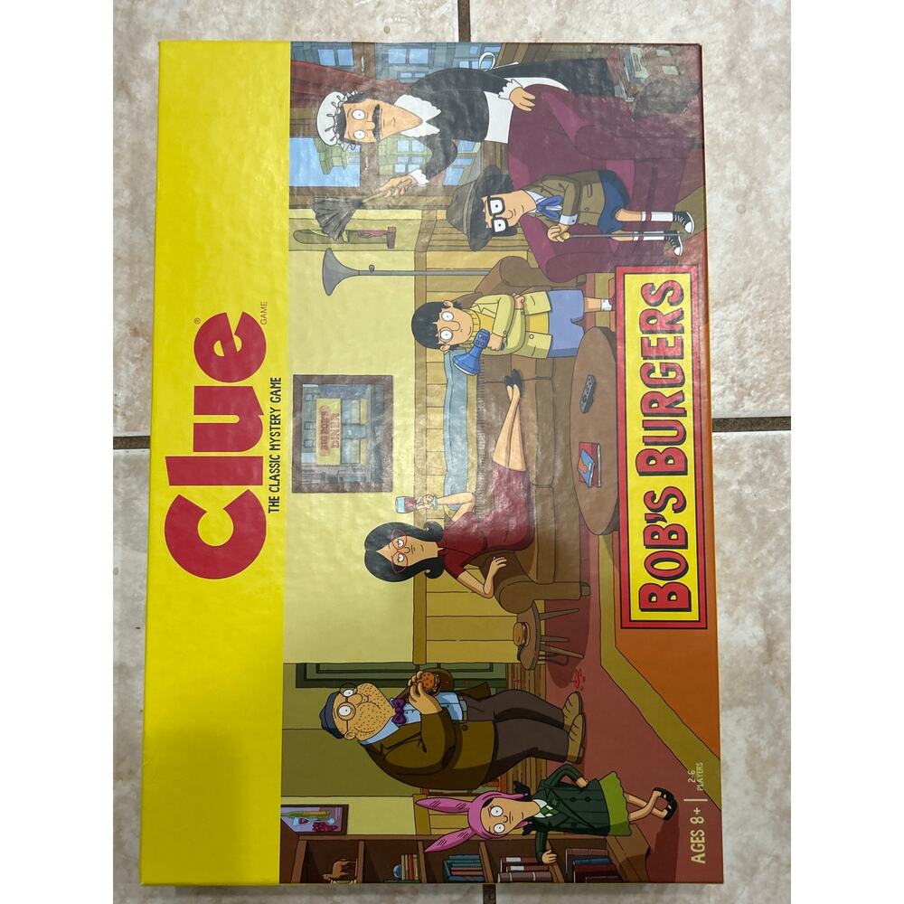 Clue Bob’s Burgers Edition Board Game Incomplete Missing 1 Character Paw